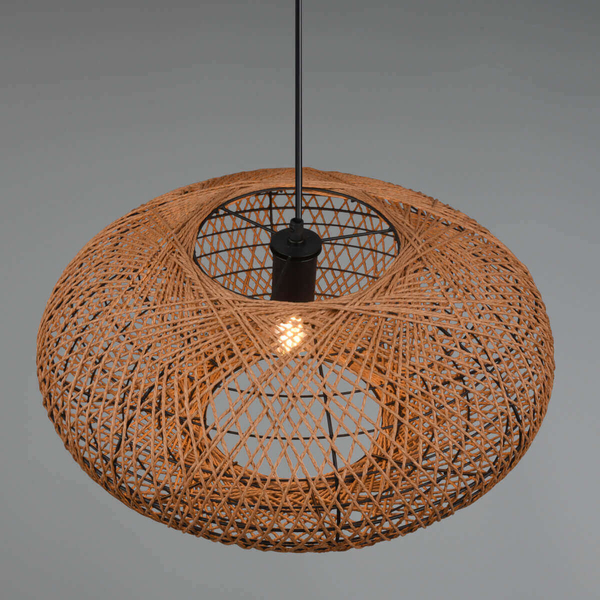 Lampa zwisająca nad stół HEDDA 312300136 Trio naturalna eko japandi brązowy