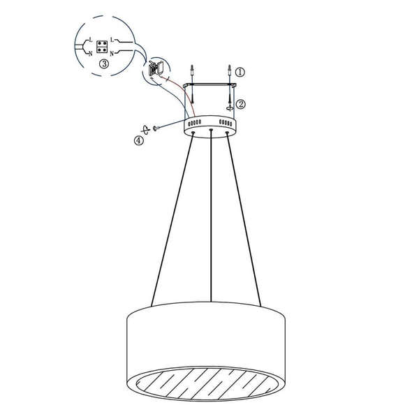 LAMPA wisząca MALAGA LP-622/1P GREY Light Prestige okrągła OPRAWA zwis LED 24W 3000K metalowy szara