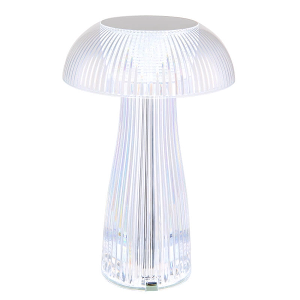 Stołowa lampa grzybek Gixi 28072 LED 1,5W CCT do salonu przezroczysty