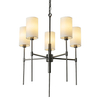 Wisząca lampa abażurowa DARLING ST-9501-5 BLACK czarny biały