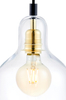Skandynawska LAMPA wisząca LONGIS 10871105 Kaspa szklana OPRAWA loftowy ZWIS łezka kropla drop złota przezroczysta czarna