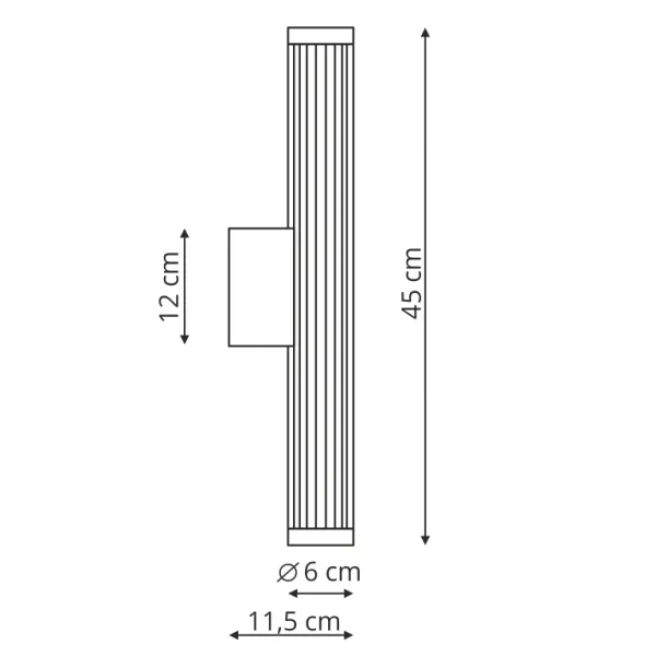 Łazienkowa lampa ścienna VENA LP-1010/1W-45 WH LED 8W CCT IP44 biały