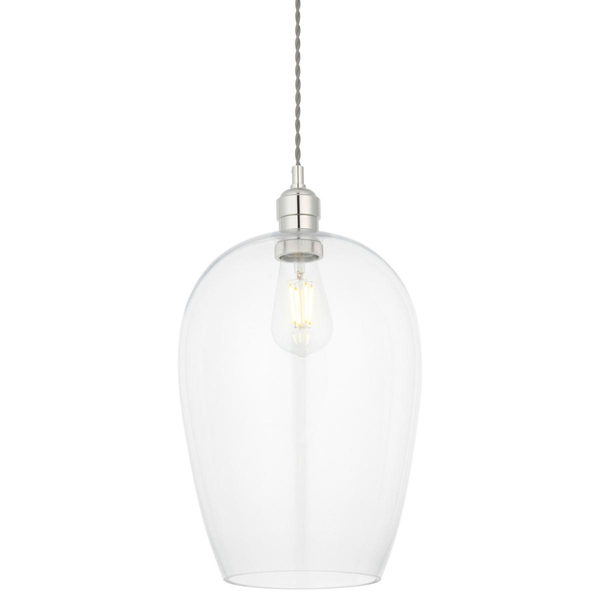 Szklana lampa wisząca L&-1102678 Light& nas wyspę nowoczesna nikiel