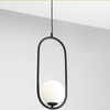 Lampa wisząca RIVA 1086G1 Aldex metalowy zwis do salonu biała kula