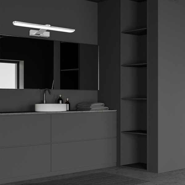 Kinkiet LAMPA ścienna SPLASH ML5613 Milagro metalowa OPRAWA łazienkowa LED 8W 4000K galeryjka nad lustro IP44 chrom