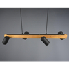 Lampa wisząca nad wsypę VANTOS DL432312490 Trio loftowa drewniana czarny