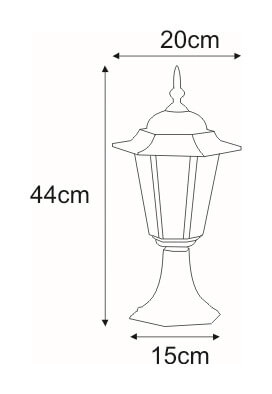 Ogrodowa stojąca lampka Standard K-5009S CZARNY czarna