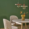Lampa zwisająca do salonu Sila 10749 dysk metalowy zielony