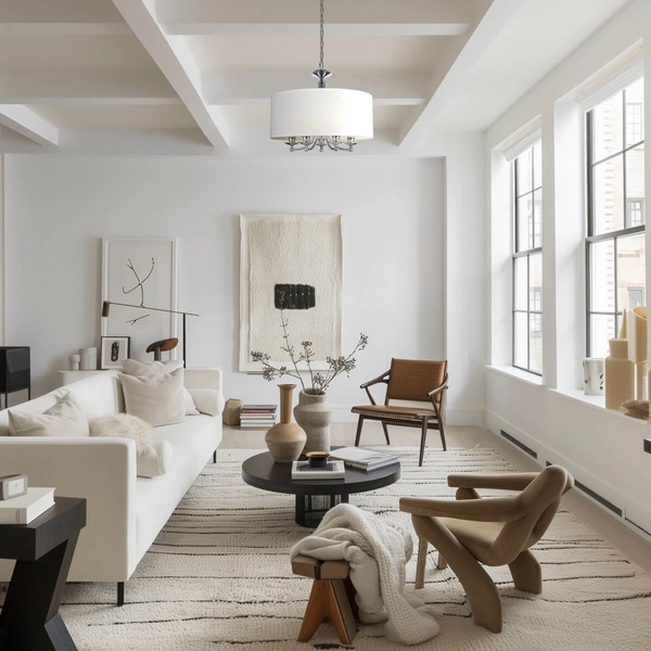 Klasyczna LAMPA wisząca ABU DHABI P05406CH-WH Cosmolight abażurowy zwis do jadalni hampton biały