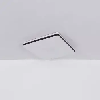 Kwadratowy plafon ULLY 48025OBSH Globo LED 24W 2700-6500K biały czarny