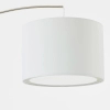 Stojąca lampa abażurowa Clarie 13258/05 łukowa chrom biała