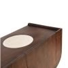 Szafka RTV PAGODA MM001501100410 brązowa beżowa drewno dekor marmuru 180cm