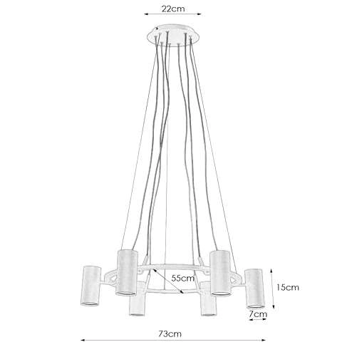Lampa wisząca PORTO 107357 Markslojd ring metalowy tuby czarne