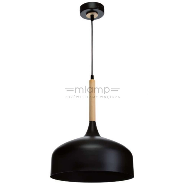 Wisząca LAMPA skandynawska TAYLOR MLP6218 Milagro metalowa OPRAWA loftowy ZWIS kopuła czarna