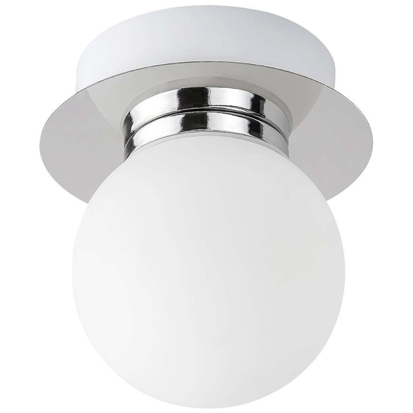 Kinkiet LAMPA ścienna BECCA 2110 Rabalux szklana OPRAWA łazienkowa kula ball IP44 biała chrom