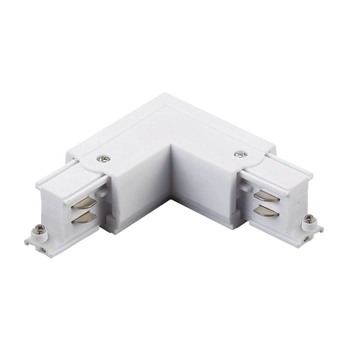 Lewy łącznik typu L do szyny 3-fazowej 327925 kątowy biały