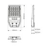 Lampa zewnętrzna Via EKO9093 Ekolight LED 50W 6000K solarna IP65 czarna