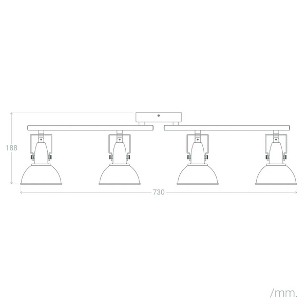 Wielopunktowa lampa sufitowa Retro ABR-RRO-C-4XE14 Abruzzo czarny złoty