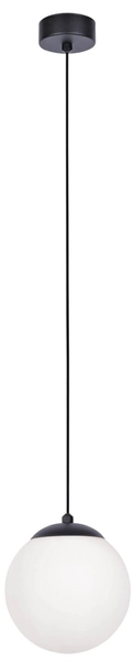 Lampa wisząca Savoy K-4921 szklana kula biała czarna