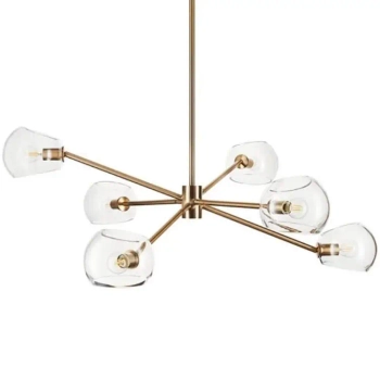 Lampa wisząca na korytarz Cosmic ST-8954-P6 Step przezroczysta złota