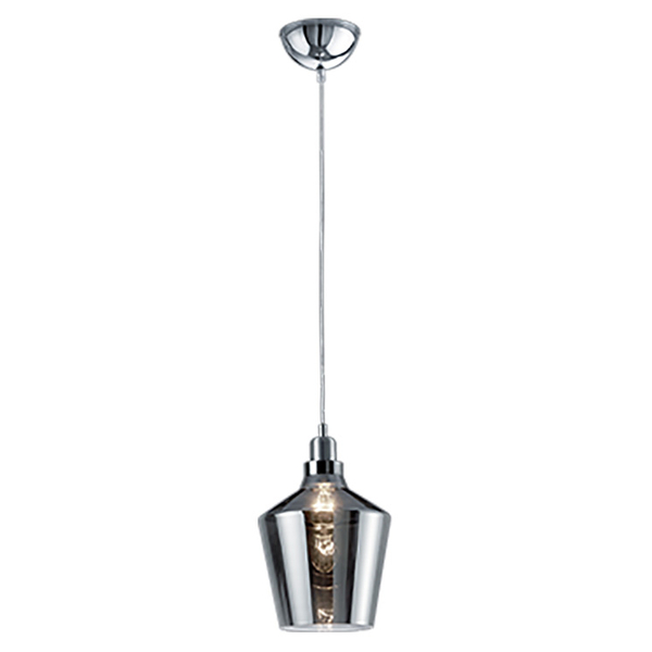 Szklana lampa wisząca Calais loftowa do kuchni nad wyspę czarna