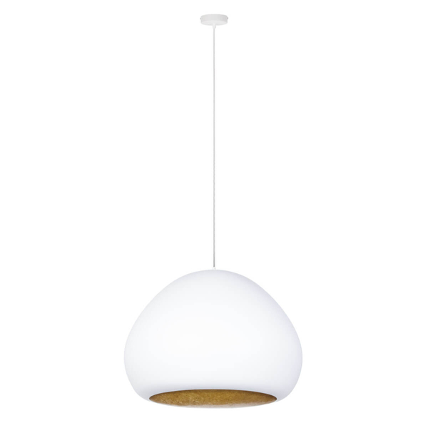 Zwisająca lampa nad stół Lava 41076 Sigma do jadalni biała złota