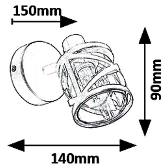 Ścienna LAMPA kinkiet OBERON 5335 Rabalux metalowa OPRAWA szklany klosz brązowa kawowa bursztynowa