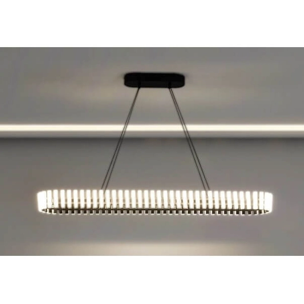 Metalowa lampa wisząca Klavia CGKLAVIA-90-LONG COPEL LED 115W 3000K do salonu czarna