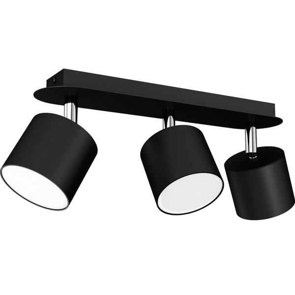 Reflektorowa lampa sufitowa Dixie nad kuchenną wyspę czarna