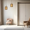 Lampa nad stół wisząca Lambres 45410/15/41 Lucide metalowa szara