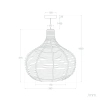 Lampa ekologiczna Boho ABR-LW16-BH-E27 Abruzzo wisząca brązowa