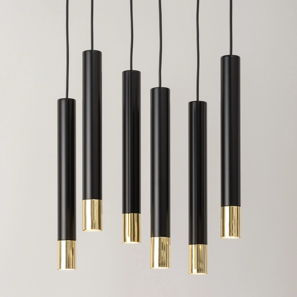 Żyrandol lampa salonowa Sopel Grand 33397 nad stolik czarna złota