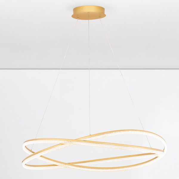 Lampa wisząca nad stół ILAVE LE44324 LED 68W 3000K spirala złota