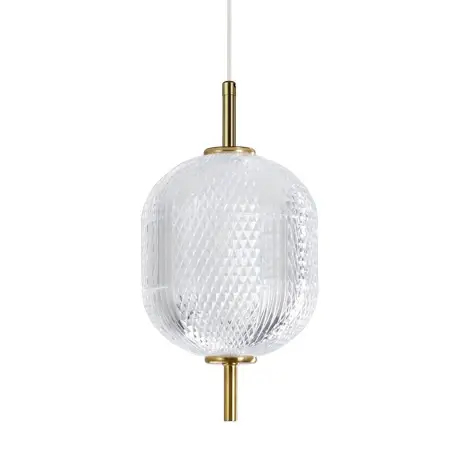 Lampa zwisająca nad wyspę Corado PND-81438-1A-GD LED 8W 3000K kula złota