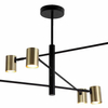 Złoty żyrandol lampa SNOW LP-731/6P GD Light Prestige salonowy metal tuba sticks