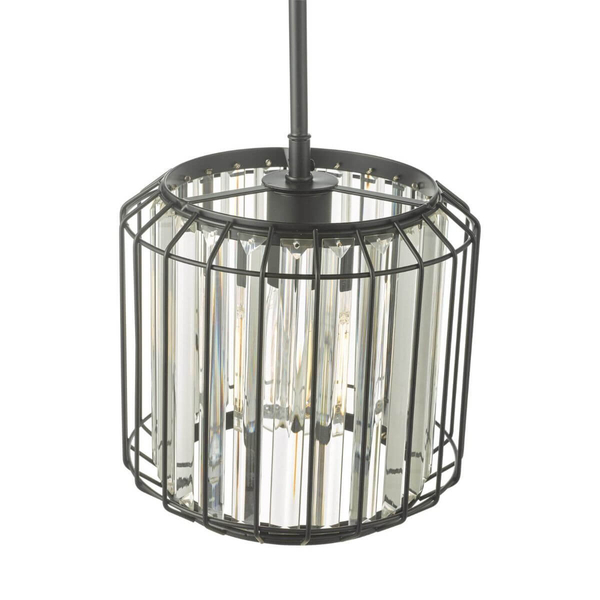 Lampa wisząca Naeva NAE0122 Dar Lighting na łańcuchu przezroczysta czarna