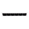 Podtynkowa lampa sufitowa X-LINE H0136 Maxlight LED 8W 3000K prostokąt biały czarny