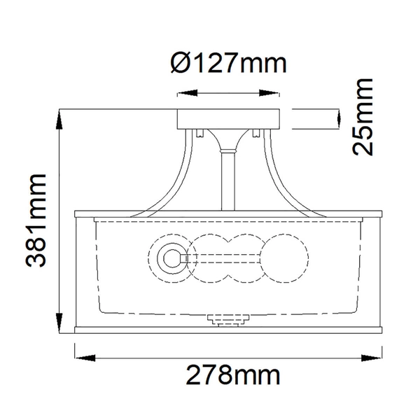 Metalowy plafon Lacey KL-LACEY-SF-AP Kichler organza srebrny biały