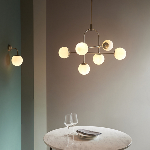 Lampa wisząca kule art deco L&-190842 Light& molekuły mosiądz