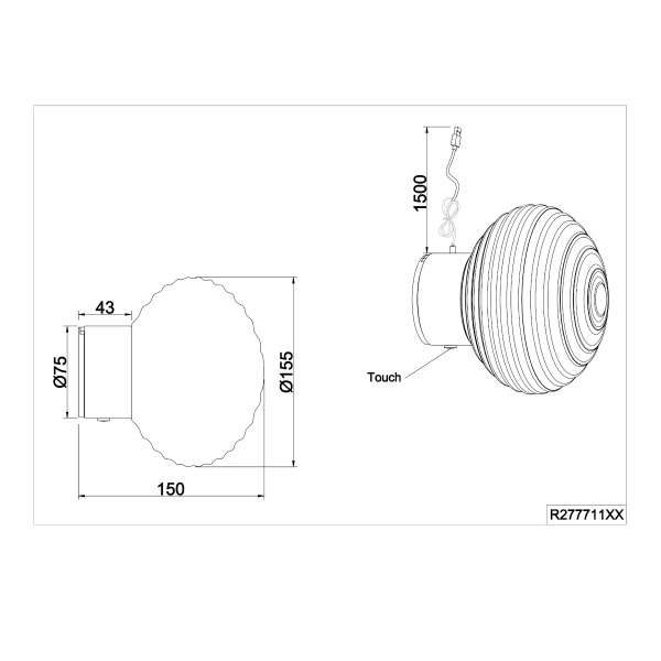 Kinkiet na ścianę EARL R27771113 LED 1,5W 3000K bursztynowy czarny