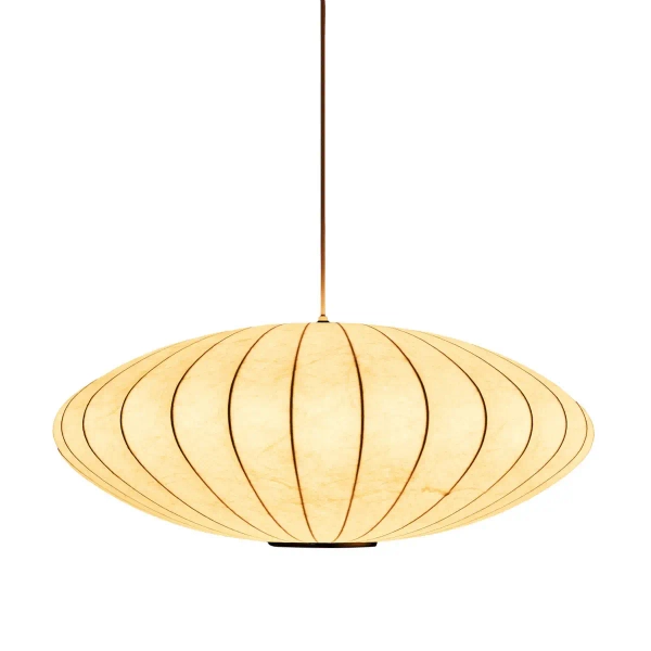 Lampa wisząca SILK FLAT ST-2328-60 z tkaniny kula biały
