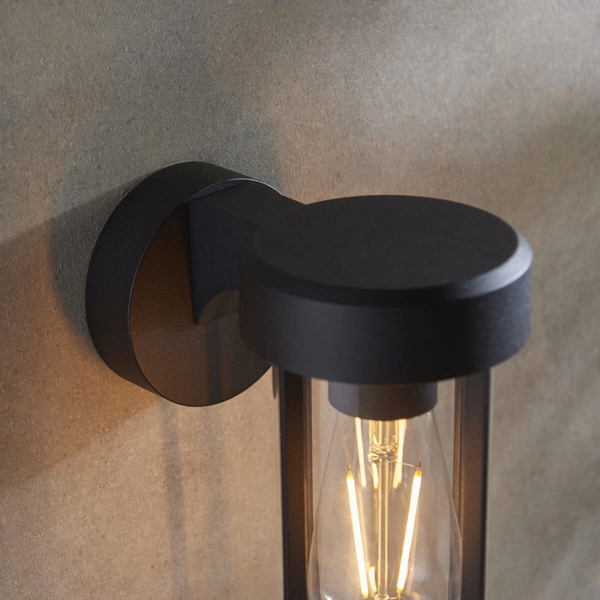 Loftowy kinkiet ścienny L&-192859 Light& szklany czarny przezroczyste