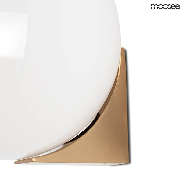 Kulista lampa ścienna Boll MSE010400223 biała złota