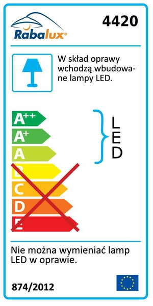 Stojąca LAMPA stołowa RAUL 4420 Rabalux biurkowa LAMPKA industrialna LED 5,6W 4500K srebrna