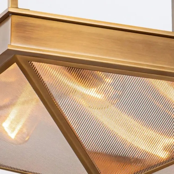 Sufitowa lampa do salonu Cairo QN-CAIRO-SF-VBS-CR szklana mosiądz