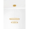 Metalowa lampa wisząca LANTELVO LE45393 LED 47W 2700-4000K ringi złote