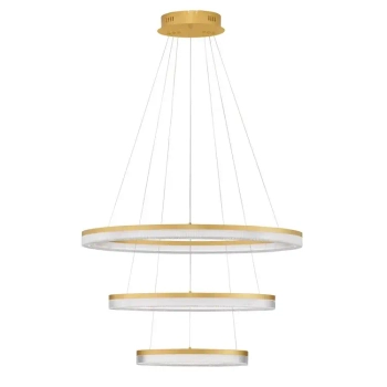 Wisząca lampa pierścienie LANTELVO LE45394 LED 90W 2700-4000K złota