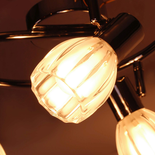 Lampa sufitowa Embo K-8001/3G z regulowanymi kloszami chrom