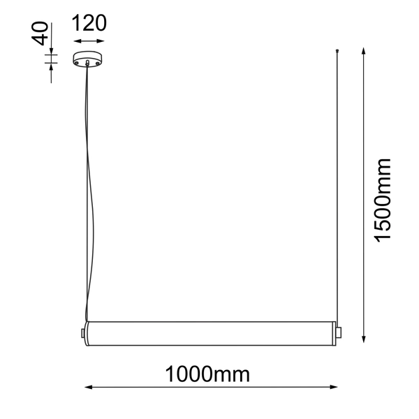 Liniowa ledowa lampa wisząca Merezi 4 5219 LED 30W 3000K mosiądz patyna