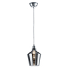 Szklana lampa wisząca Calais loftowa do kuchni nad wyspę czarna